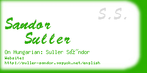 sandor suller business card